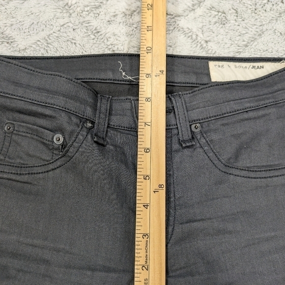 Rag & Bone Jeans Women's 27 Black Leggings Shoreditch Sleek Low-Rise 30” - Picture 7 of 10